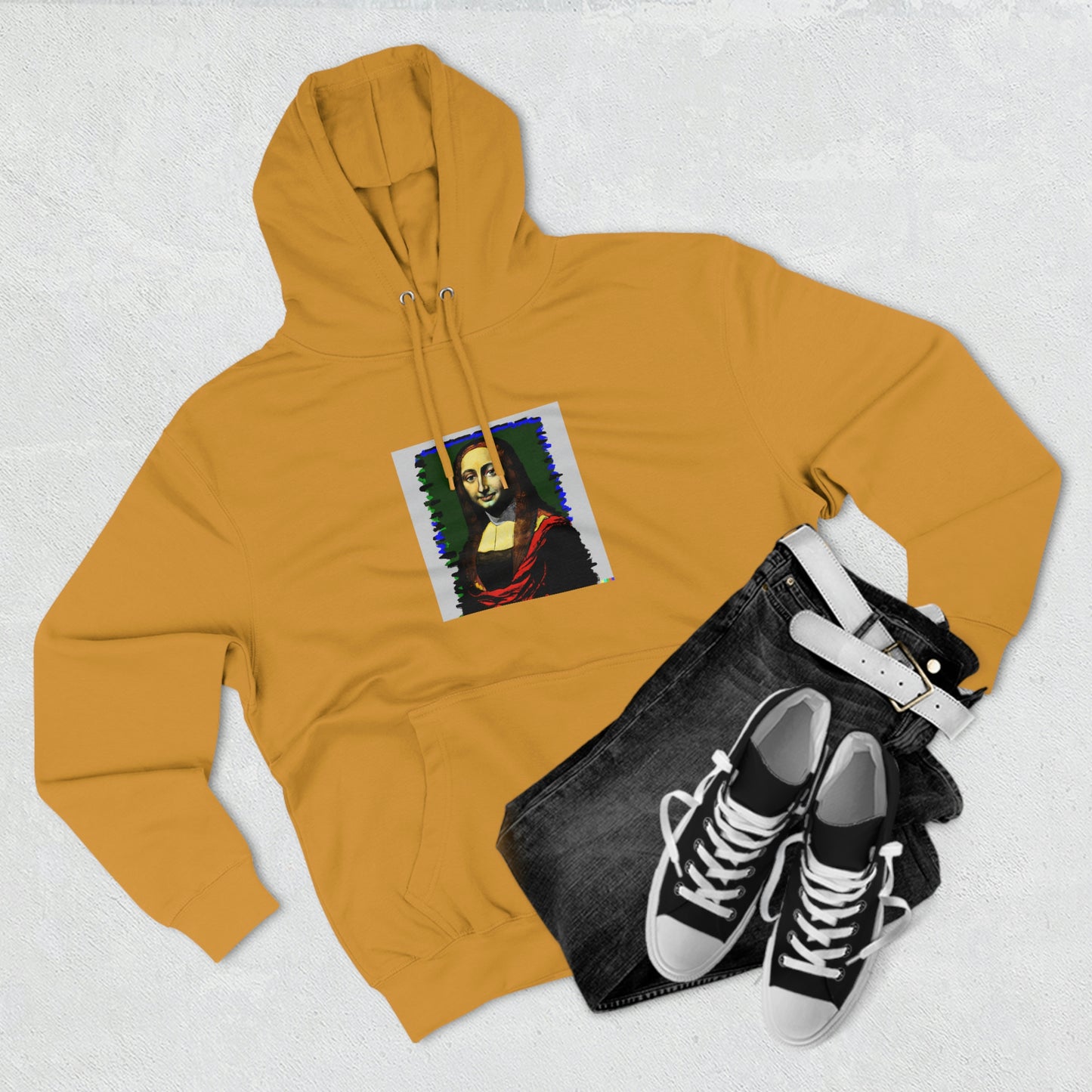 Mona Lisa Premium Pullover Hoodie