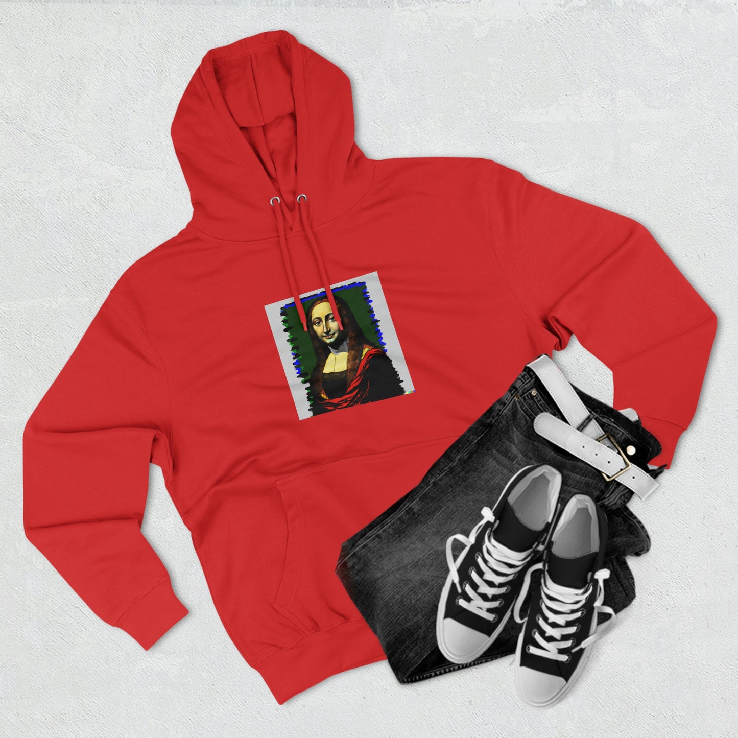 Mona Lisa Premium Pullover Hoodie