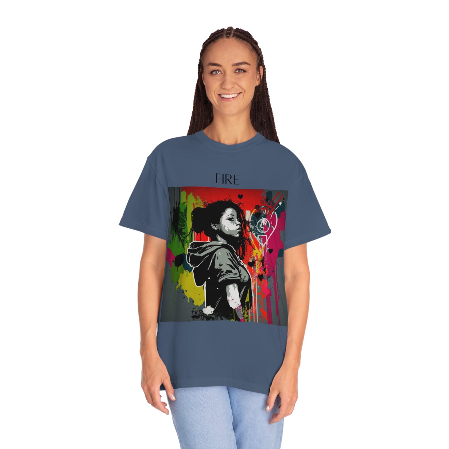 Graffitti Girl Unisex Garment-Dyed T-shirt