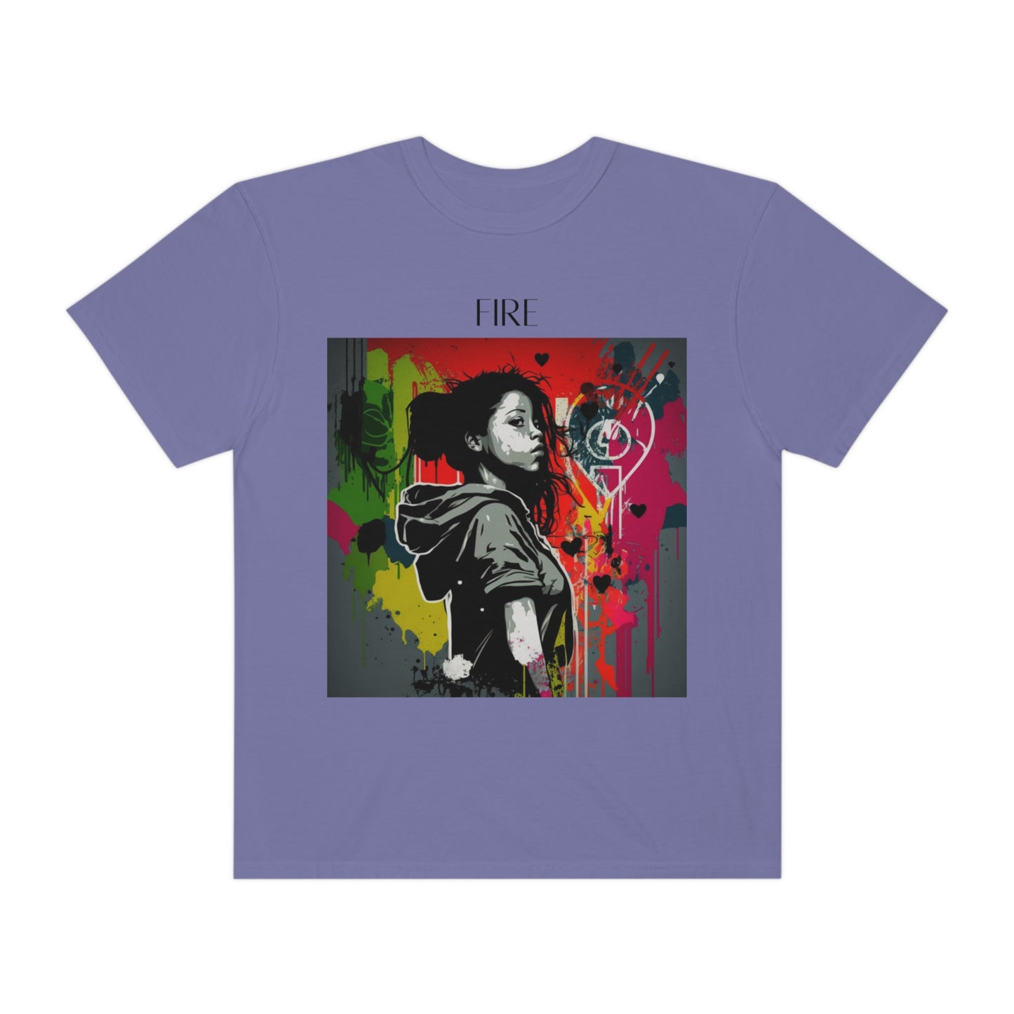 Graffitti Girl Unisex Garment-Dyed T-shirt