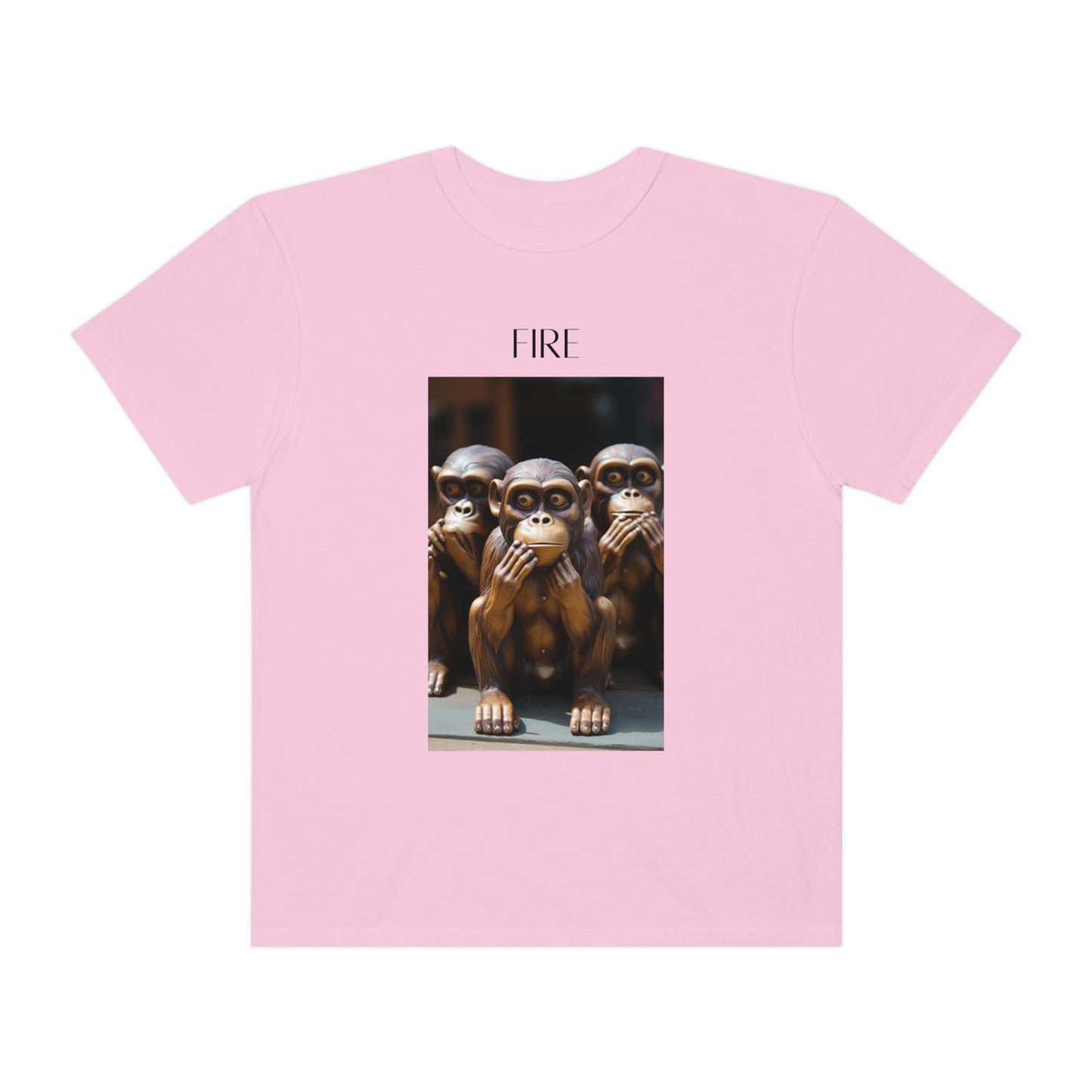 Speak No Evil Monkey Unisex Garment-Dyed T-shirt