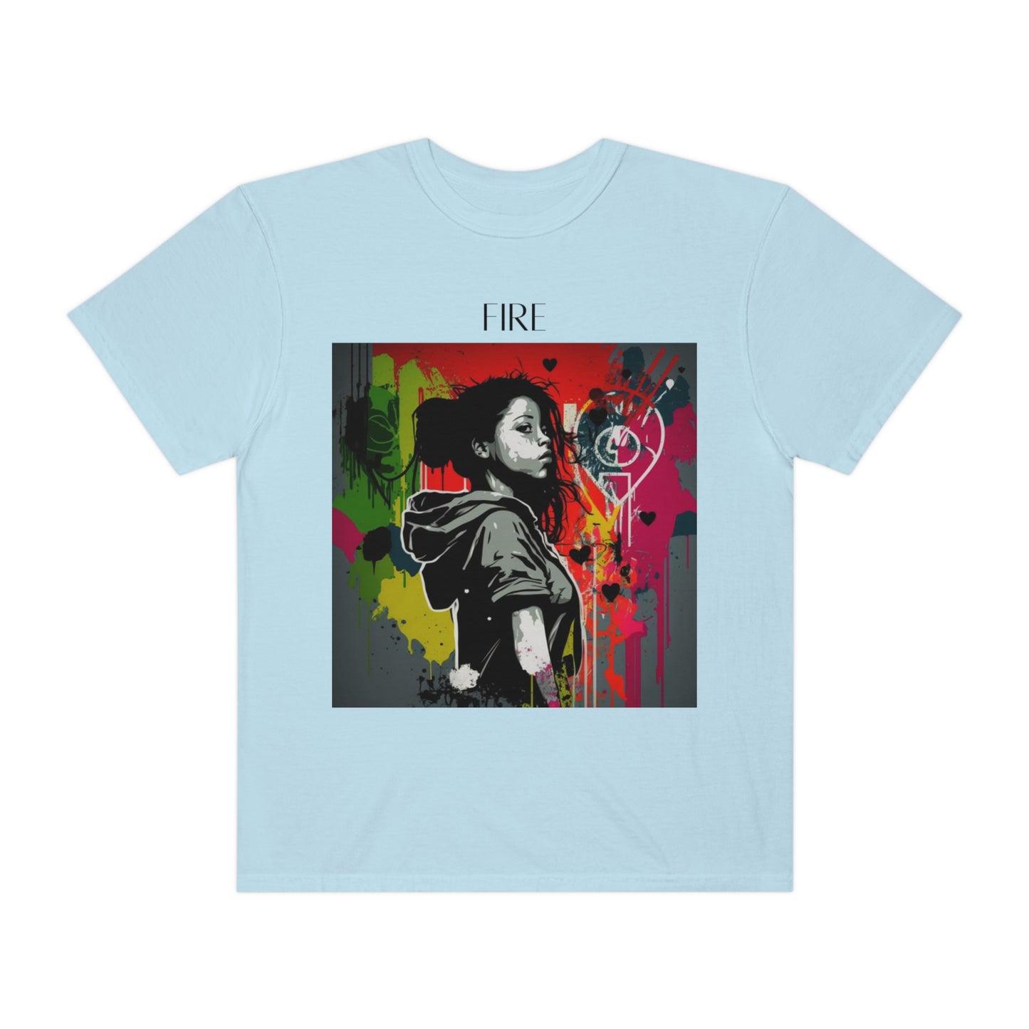 Graffitti Girl Unisex Garment-Dyed T-shirt