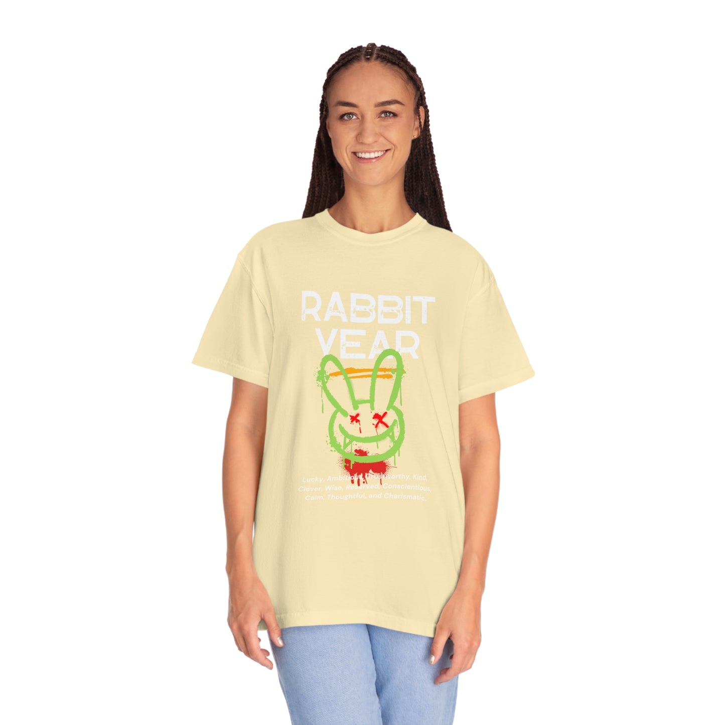 Rabbit Year Unisex Garment-Dyed T-shirt