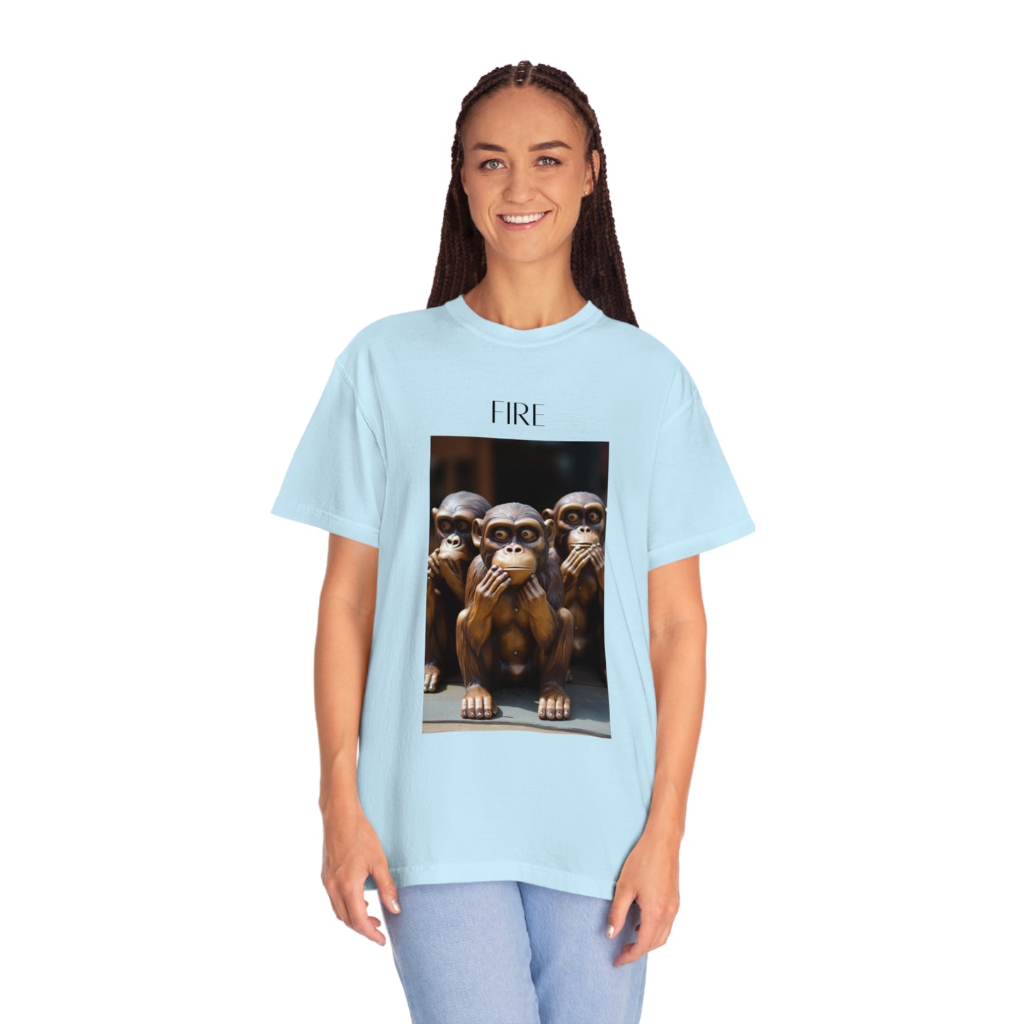 Speak No Evil Monkey Unisex Garment-Dyed T-shirt