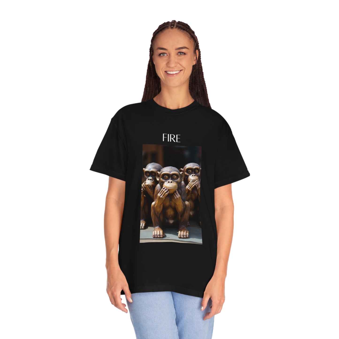 Speak No Evil Monkey Unisex Garment-Dyed T-shirt