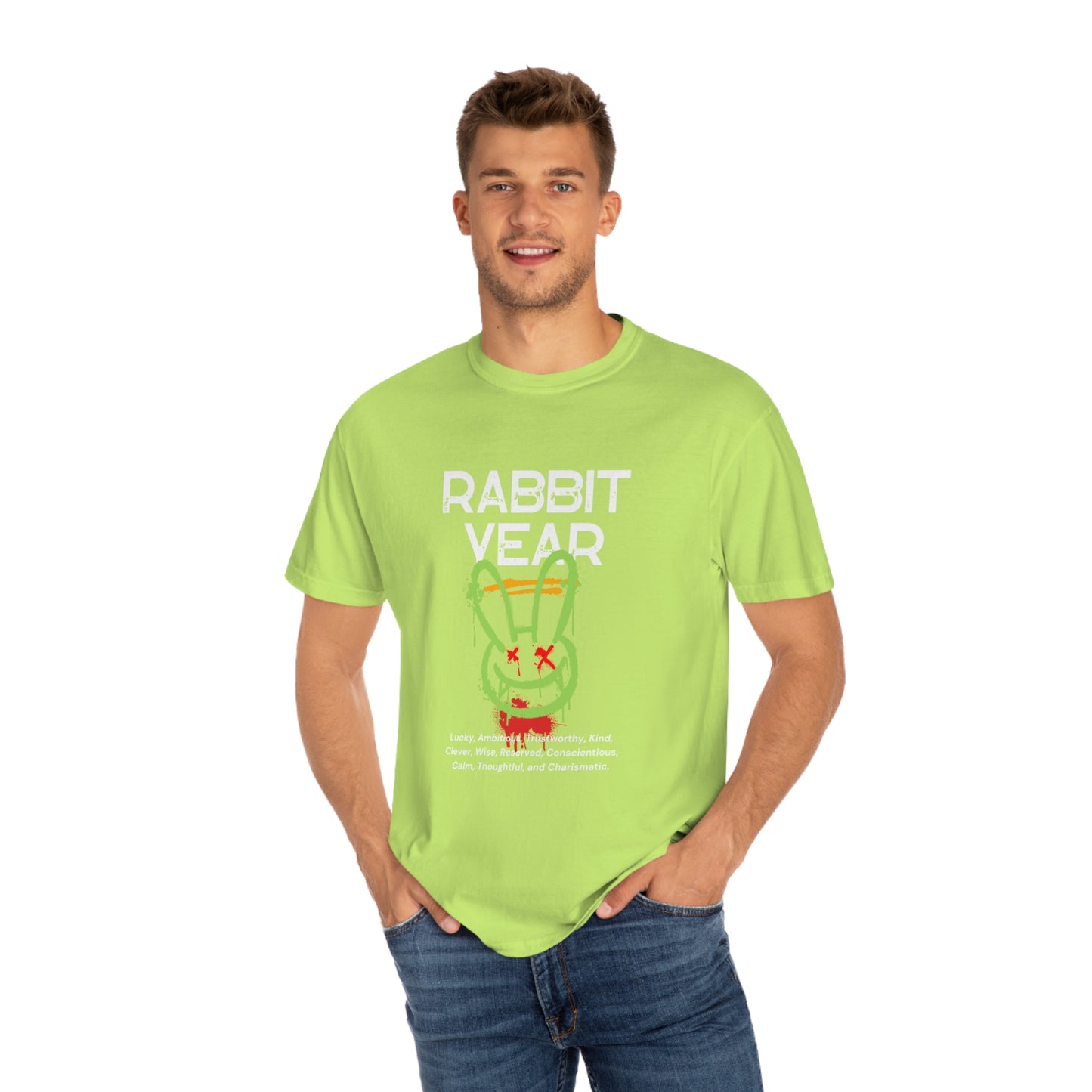 Rabbit Year Unisex Garment-Dyed T-shirt