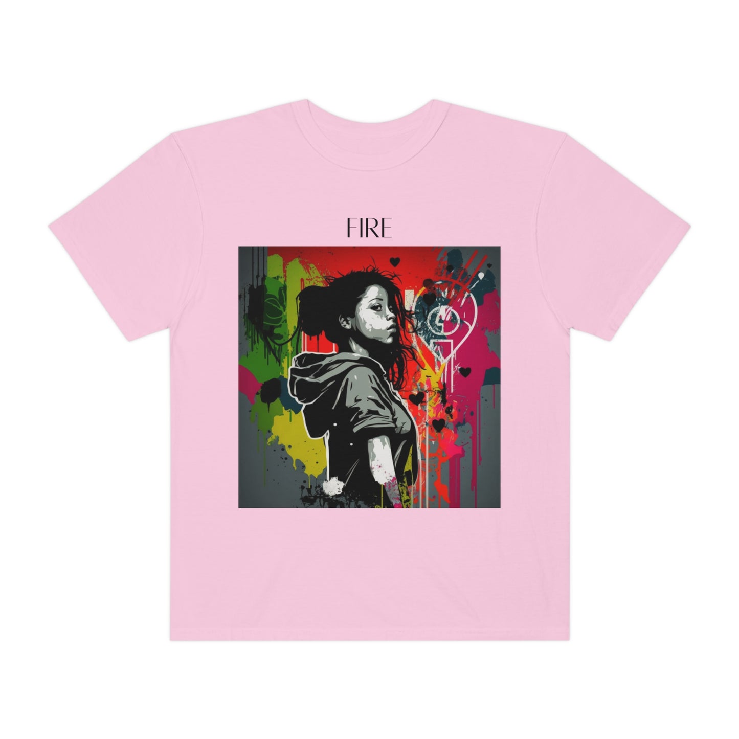 Graffitti Girl Unisex Garment-Dyed T-shirt