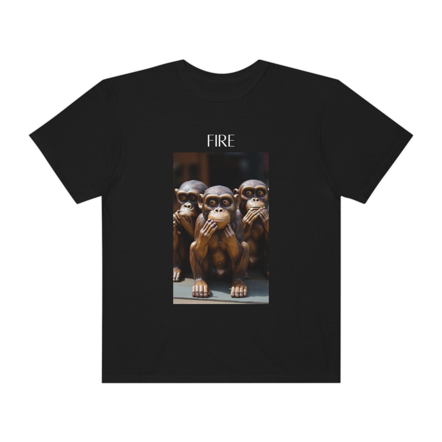 Speak No Evil Monkey Unisex Garment-Dyed T-shirt