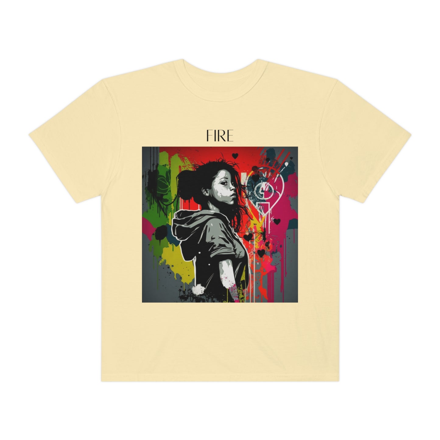 Graffitti Girl Unisex Garment-Dyed T-shirt