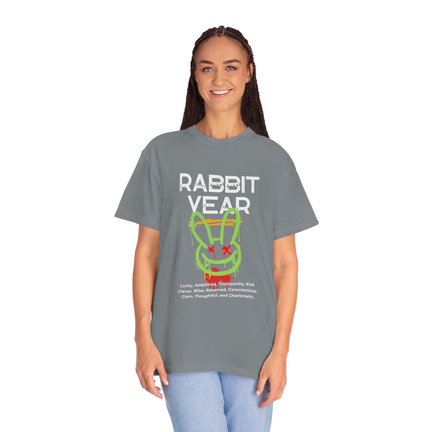 Rabbit Year Unisex Garment-Dyed T-shirt