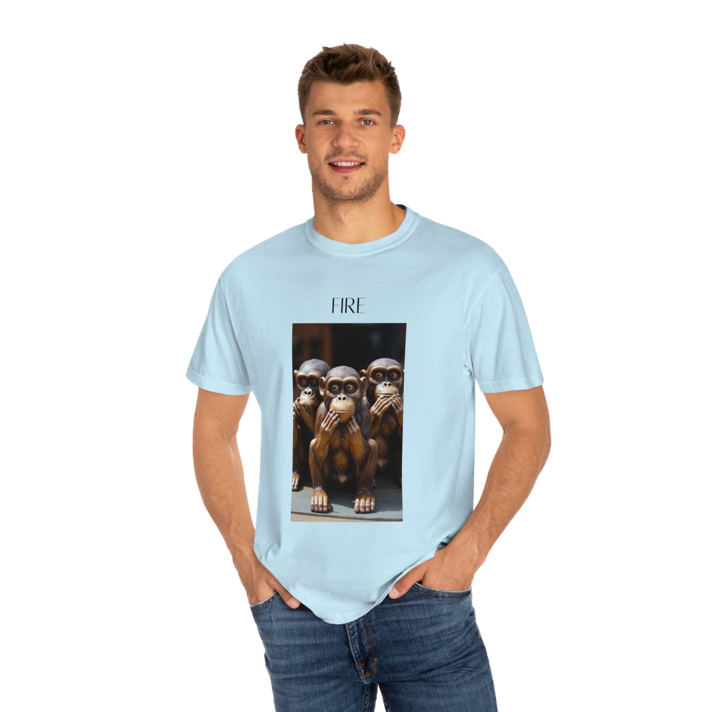 Speak No Evil Monkey Unisex Garment-Dyed T-shirt