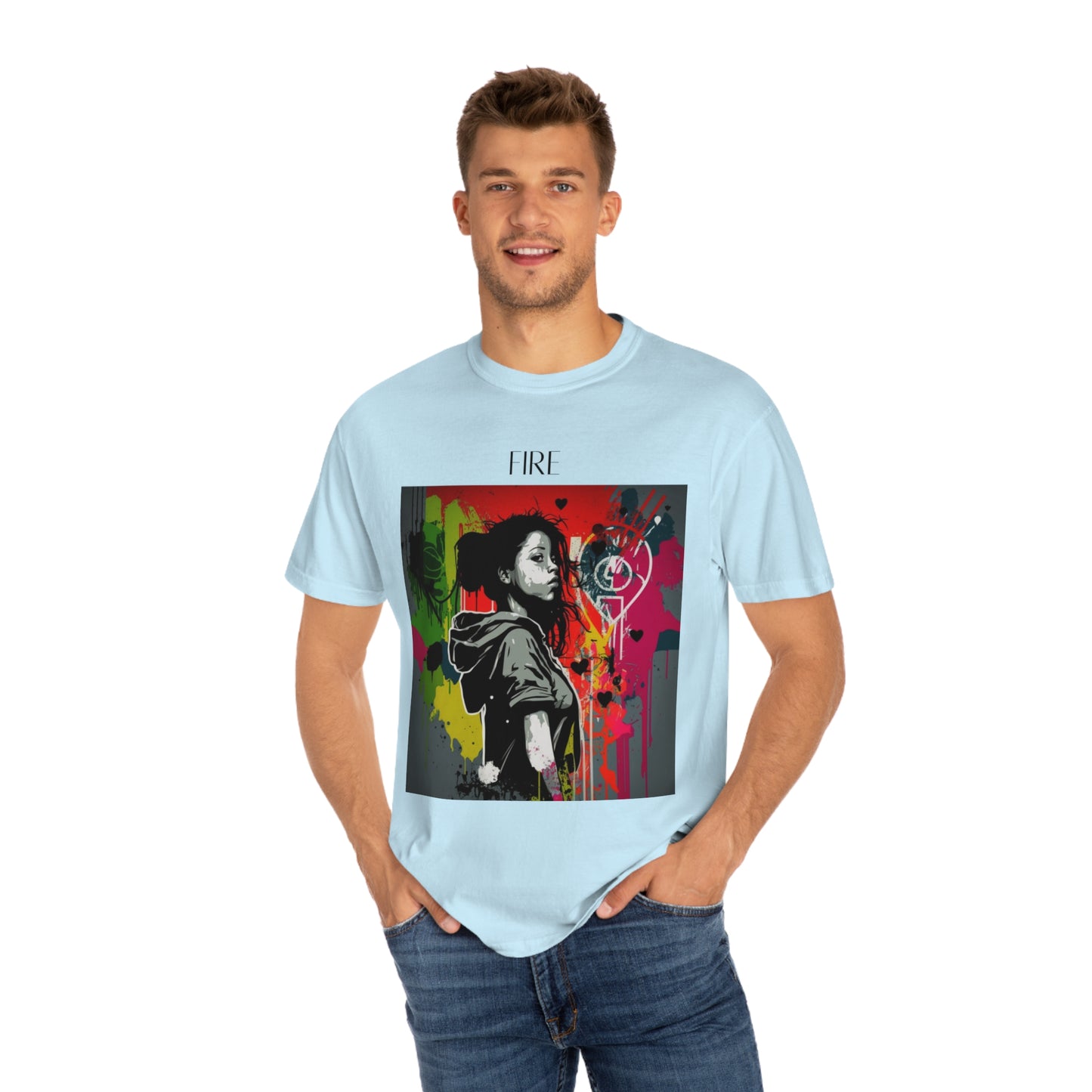 Graffitti Girl Unisex Garment-Dyed T-shirt