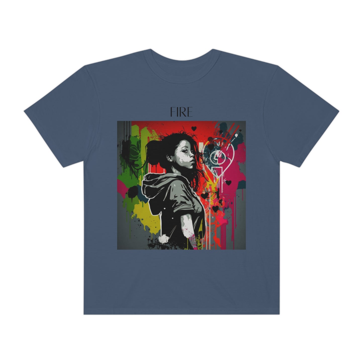 Graffitti Girl Unisex Garment-Dyed T-shirt