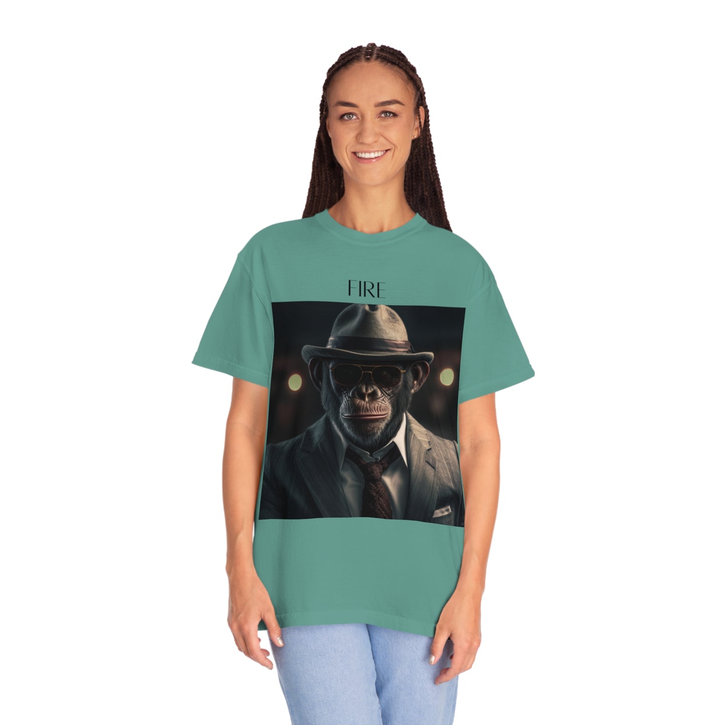 Monkey In a Suit Unisex Garment-Dyed T-shirt