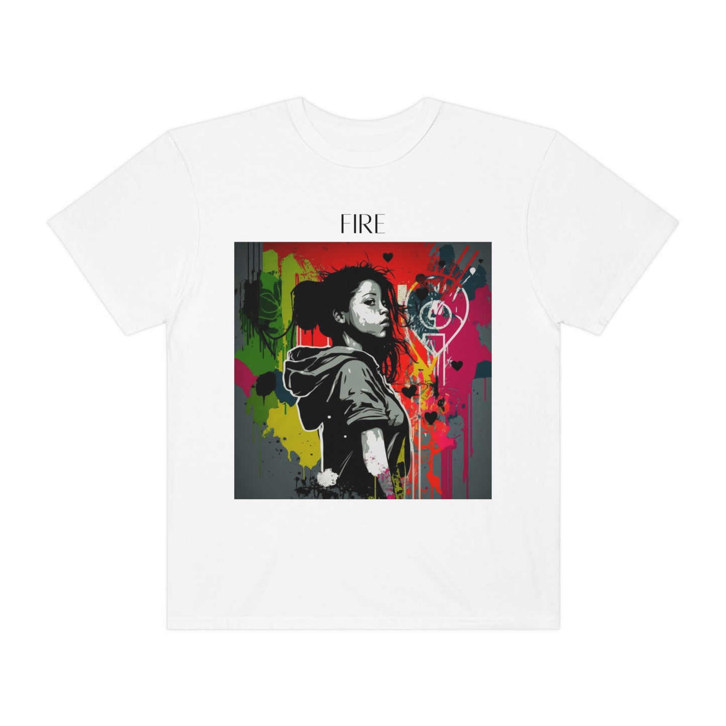 Graffitti Girl Unisex Garment-Dyed T-shirt