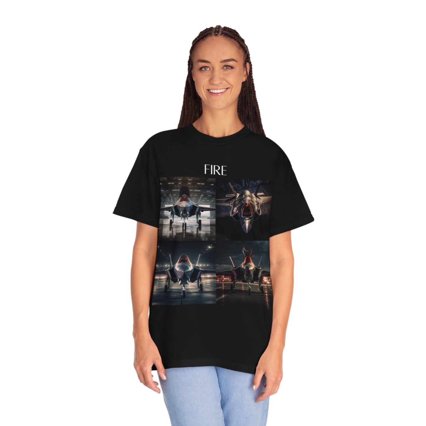 Fighter Jet Unisex Garment-Dyed T-shirt