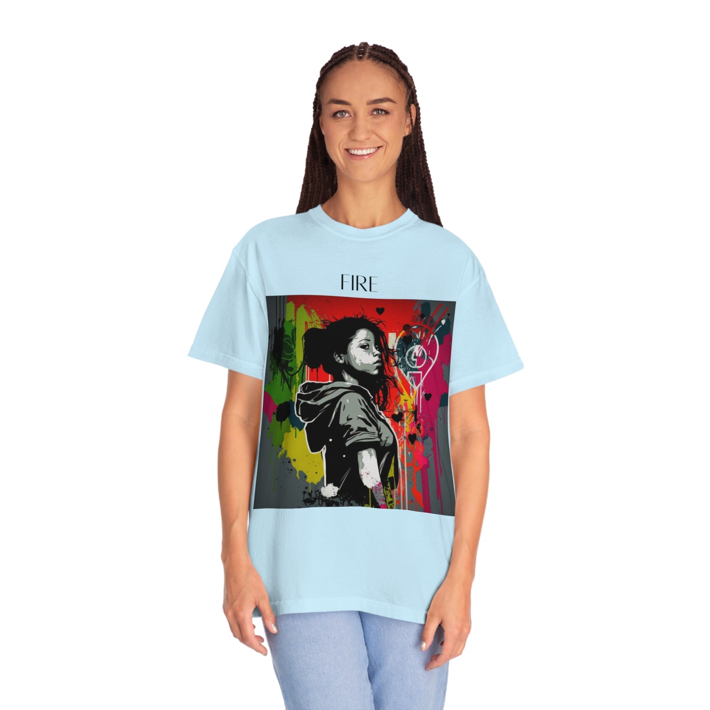 Graffitti Girl Unisex Garment-Dyed T-shirt