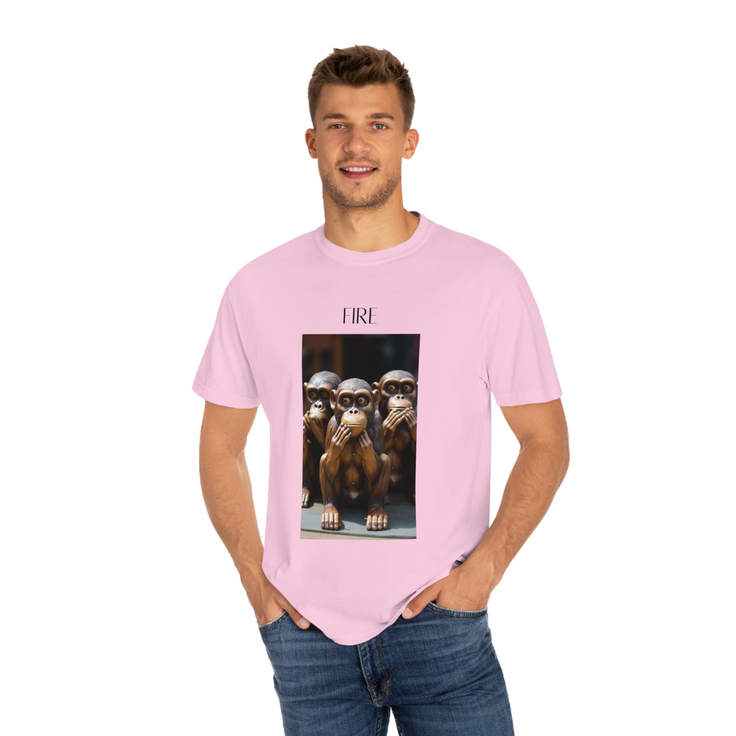 Speak No Evil Monkey Unisex Garment-Dyed T-shirt