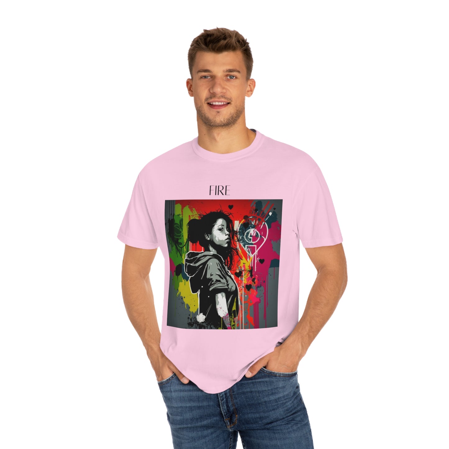 Graffitti Girl Unisex Garment-Dyed T-shirt