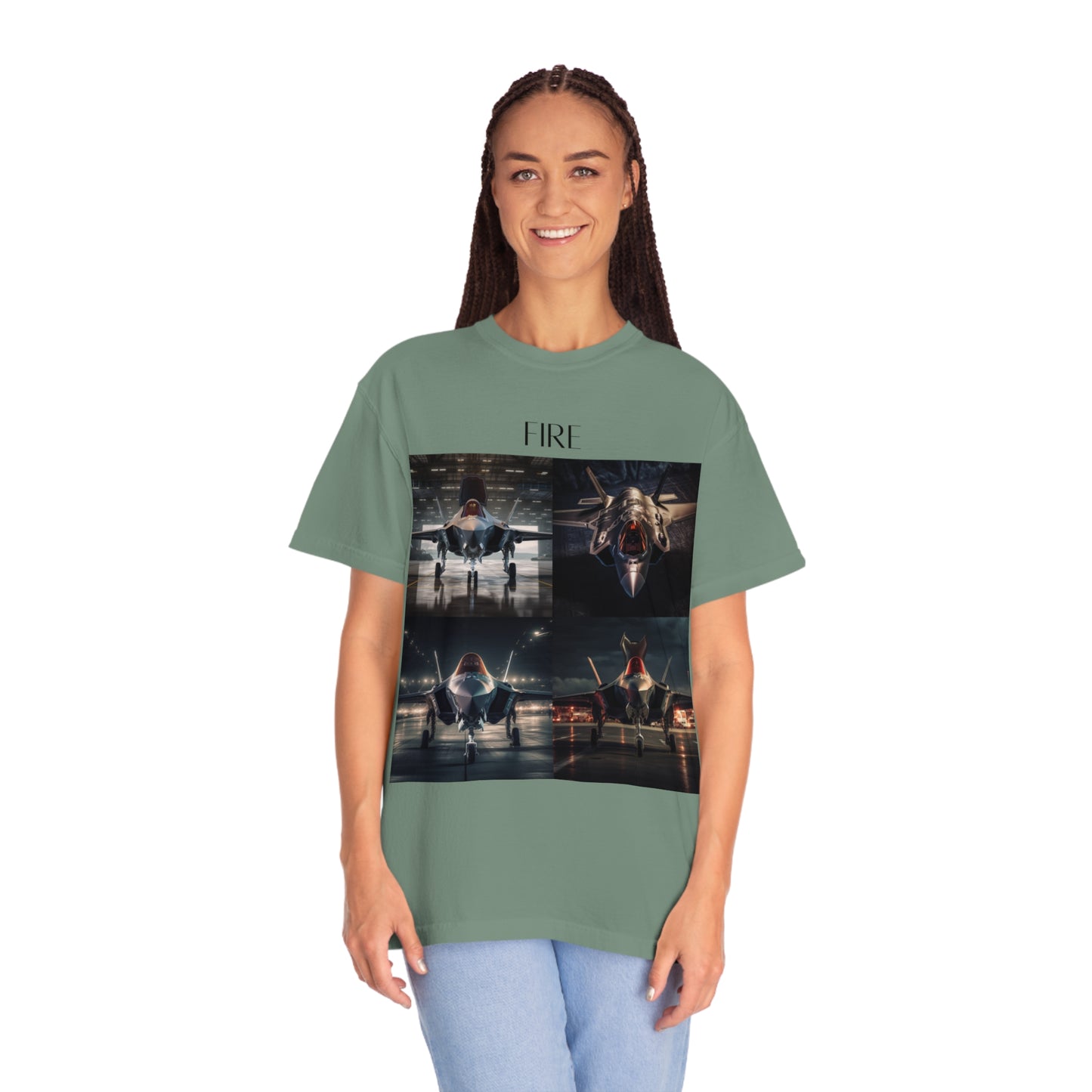 Fighter Jet Unisex Garment-Dyed T-shirt