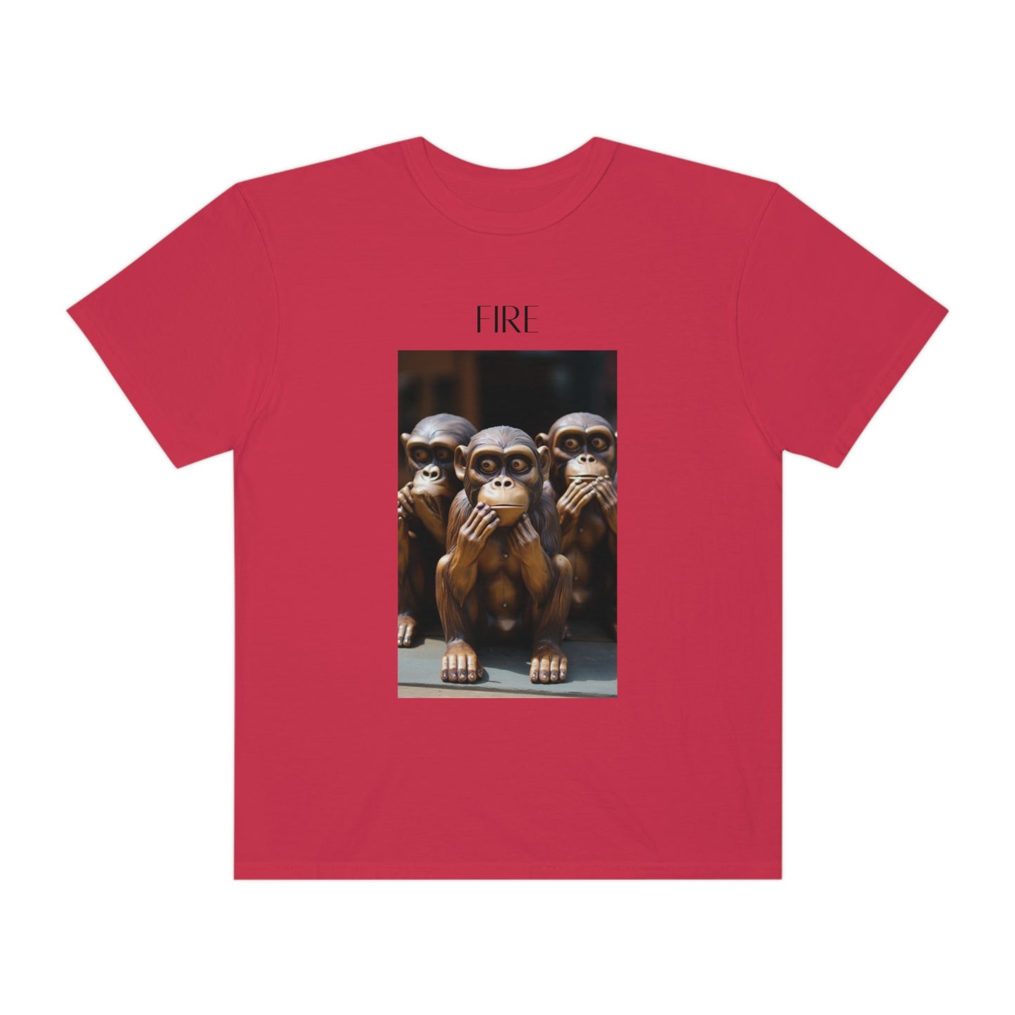 Speak No Evil Monkey Unisex Garment-Dyed T-shirt