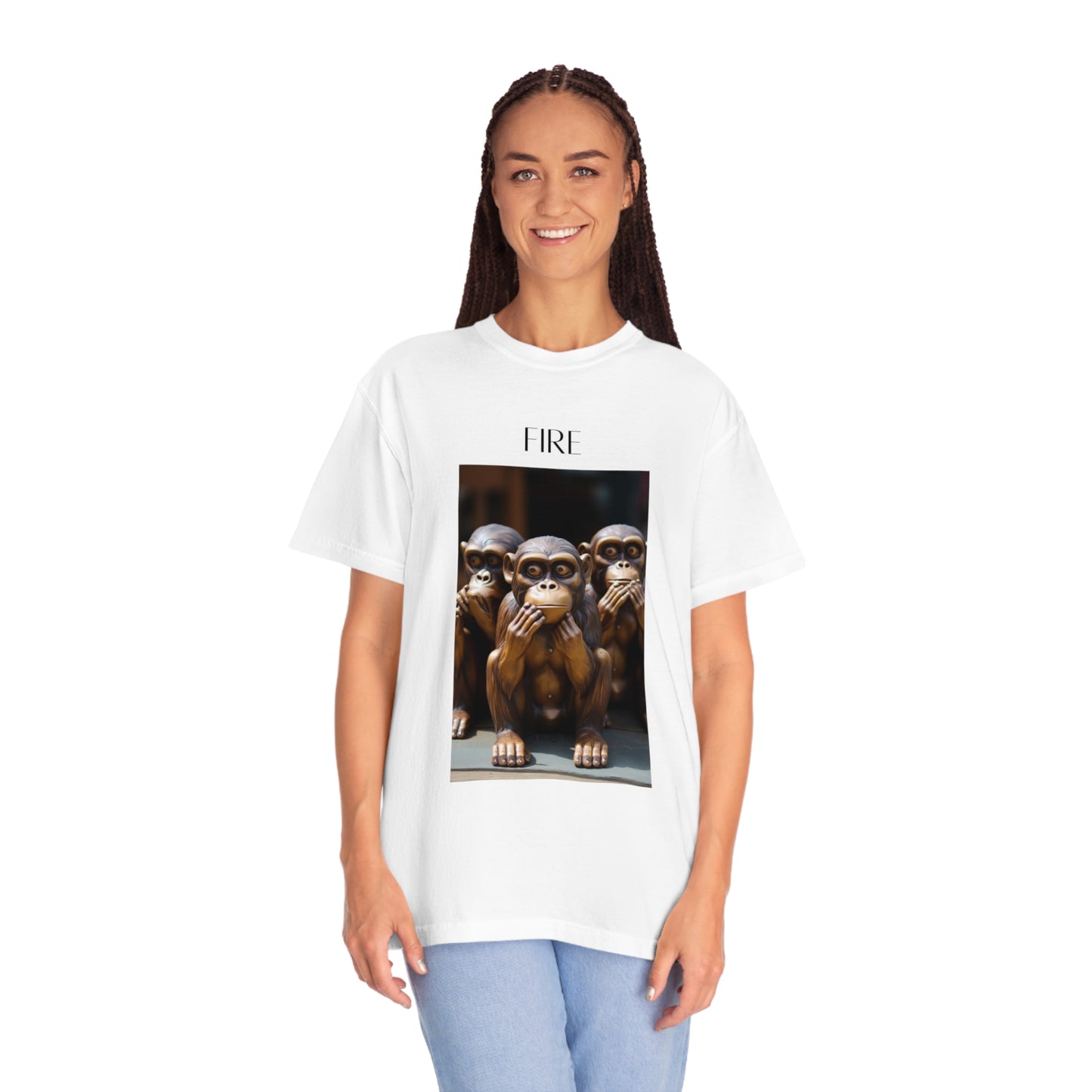 Speak No Evil Monkey Unisex Garment-Dyed T-shirt