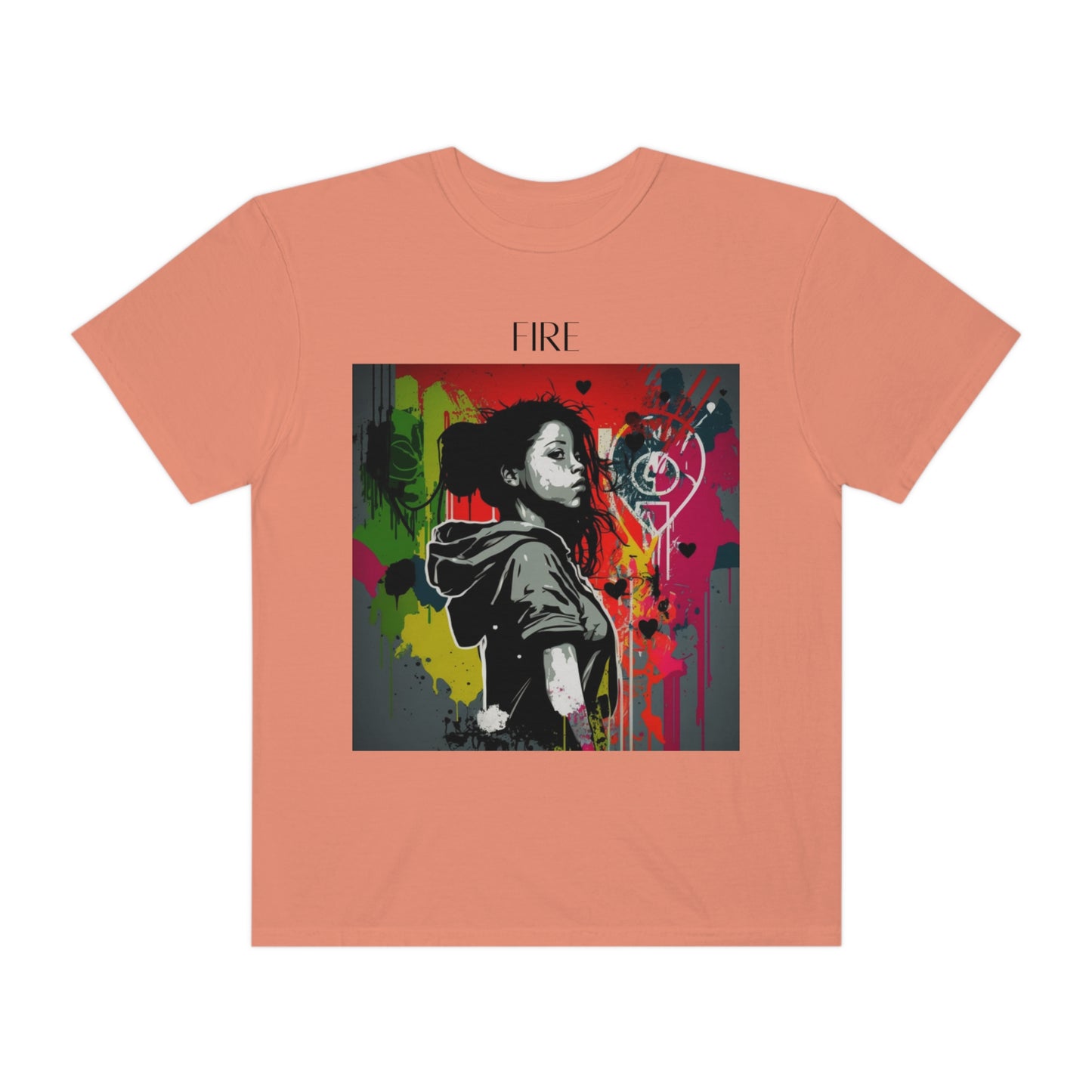 Graffitti Girl Unisex Garment-Dyed T-shirt