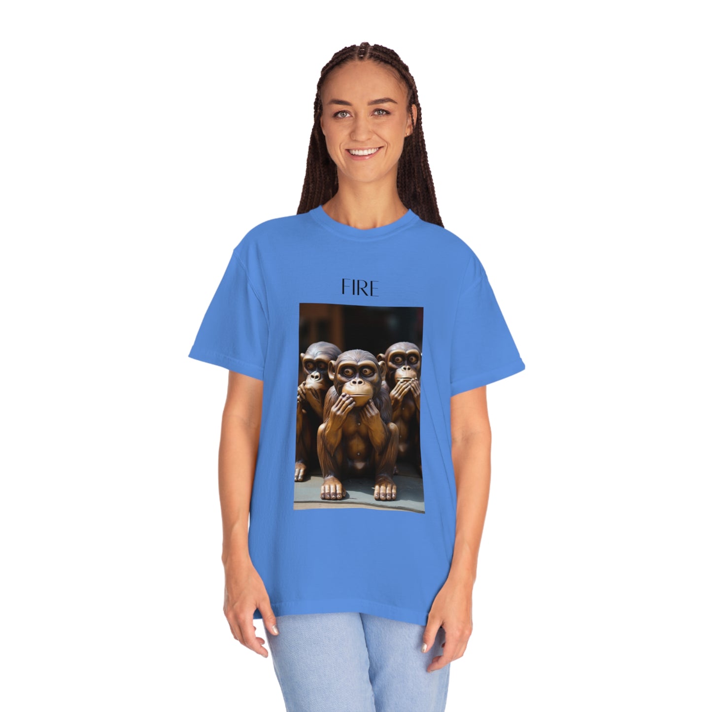 Speak No Evil Monkey Unisex Garment-Dyed T-shirt