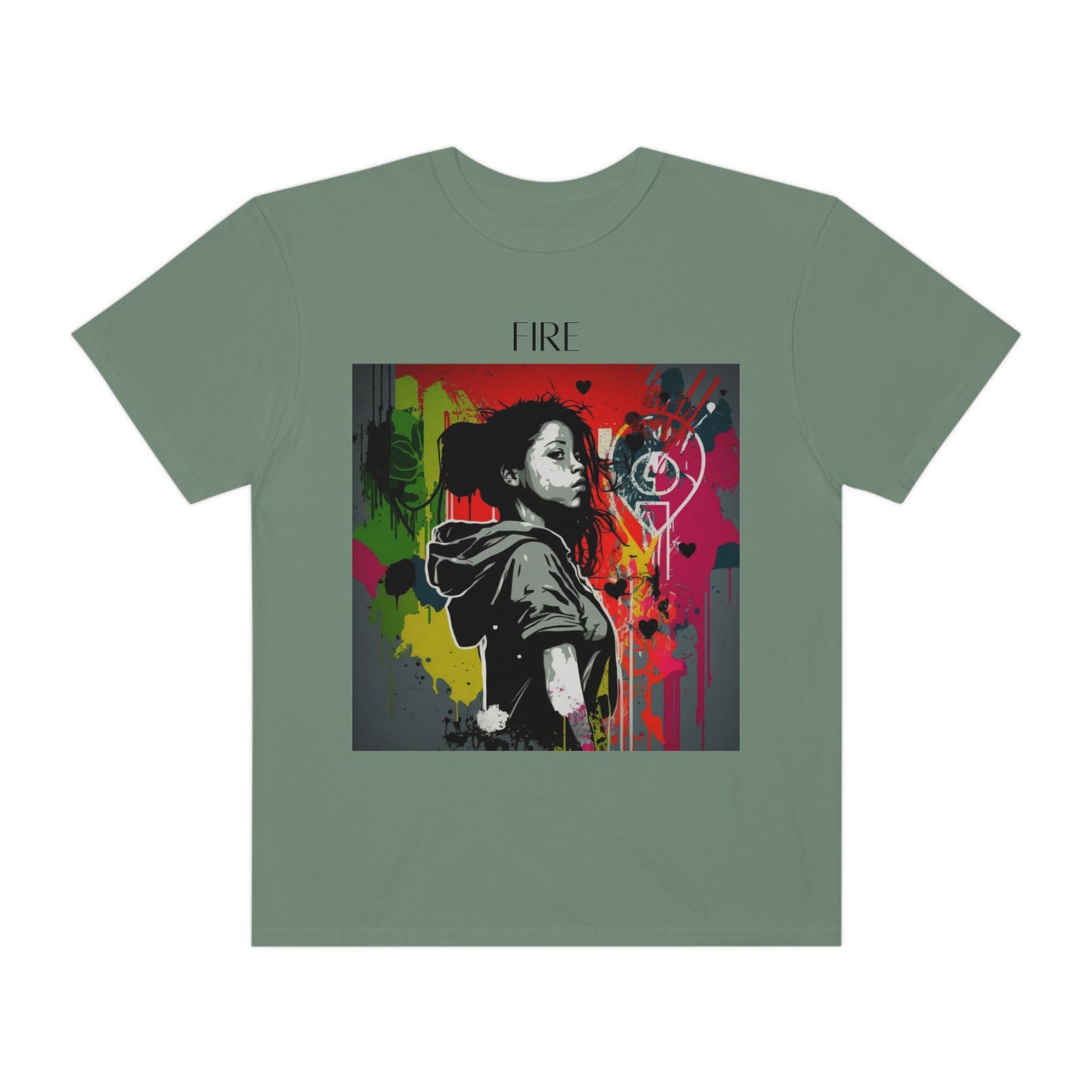 Graffitti Girl Unisex Garment-Dyed T-shirt