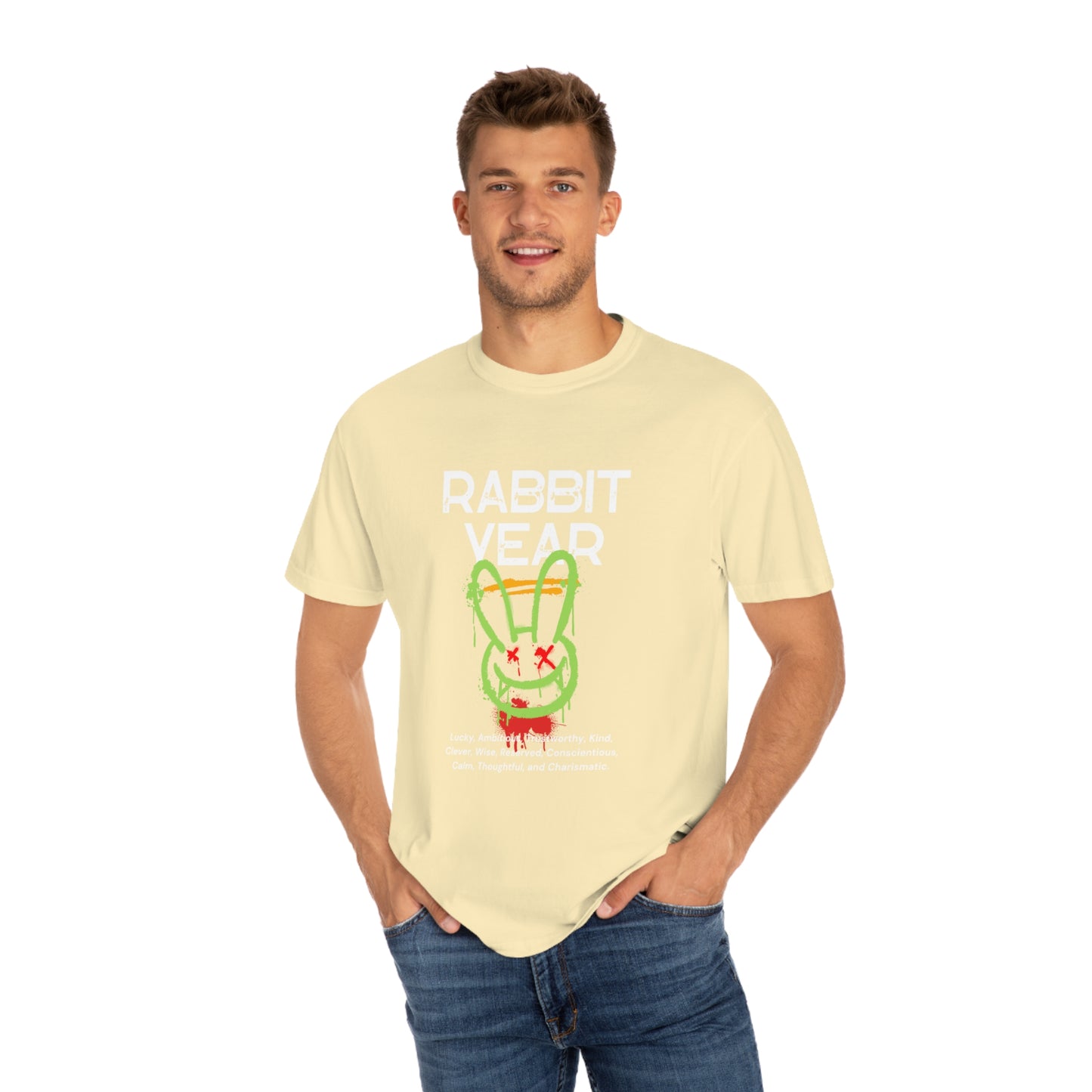 Rabbit Year Unisex Garment-Dyed T-shirt