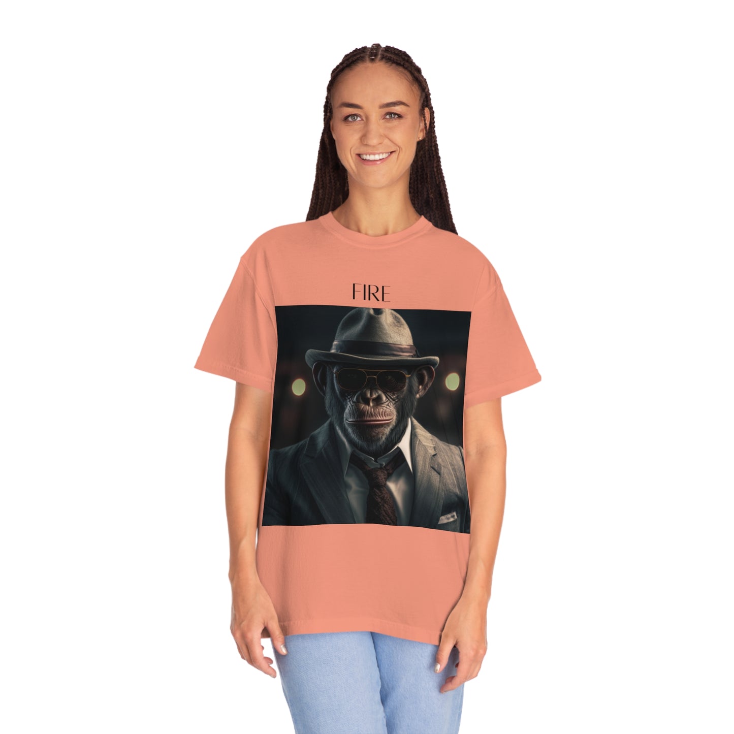 Monkey In a Suit Unisex Garment-Dyed T-shirt