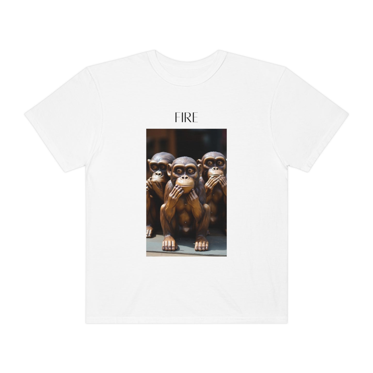 Speak No Evil Monkey Unisex Garment-Dyed T-shirt