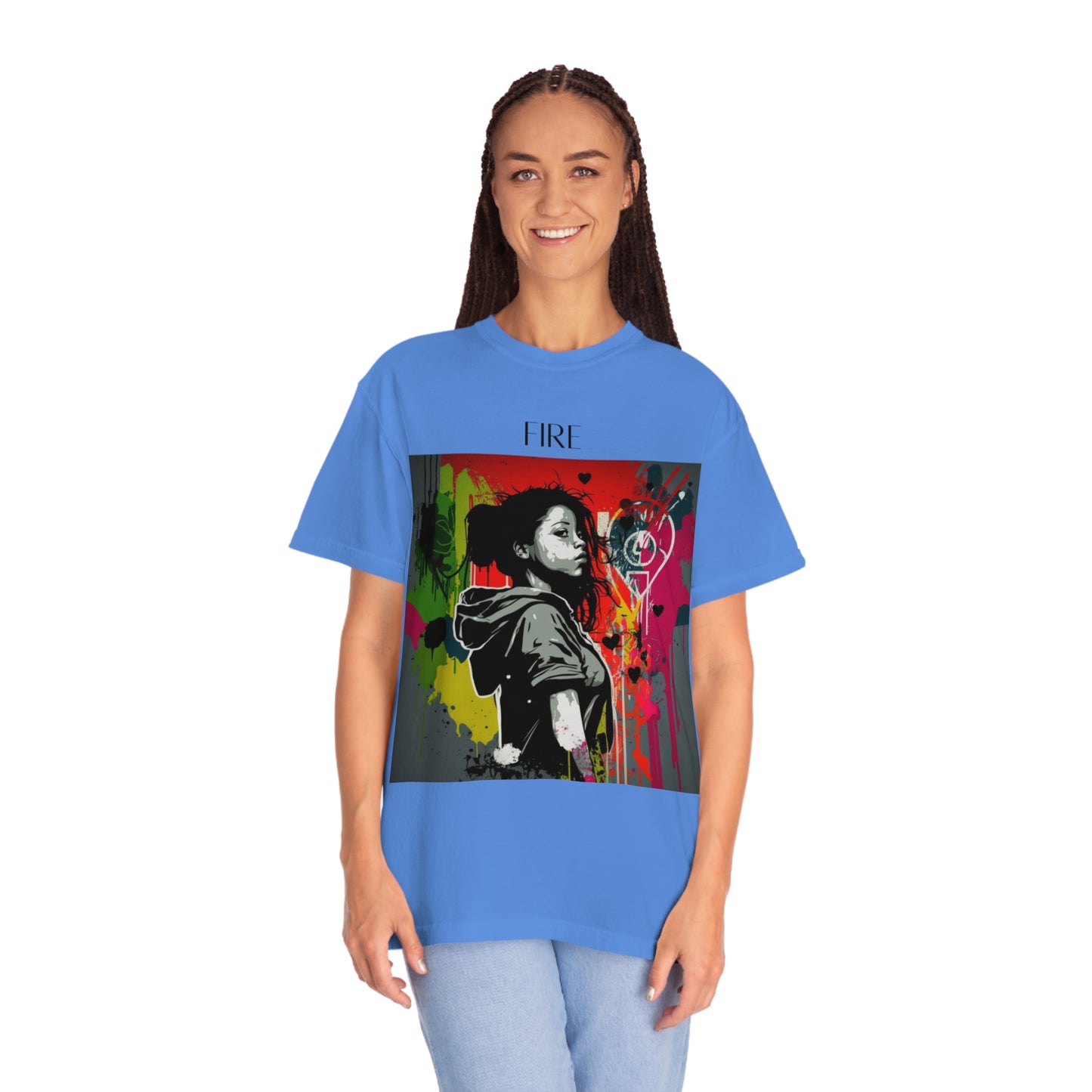 Graffitti Girl Unisex Garment-Dyed T-shirt