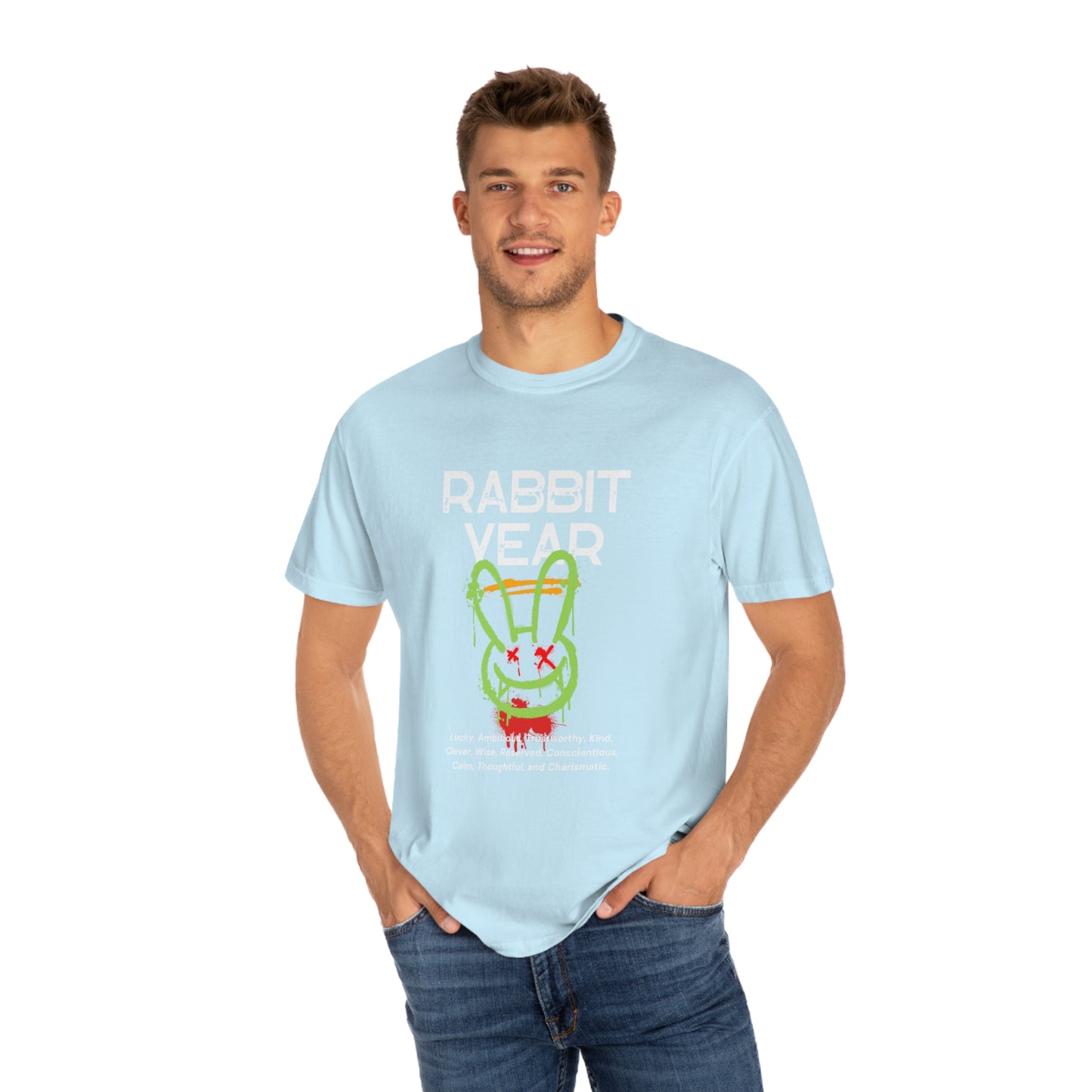 Rabbit Year Unisex Garment-Dyed T-shirt