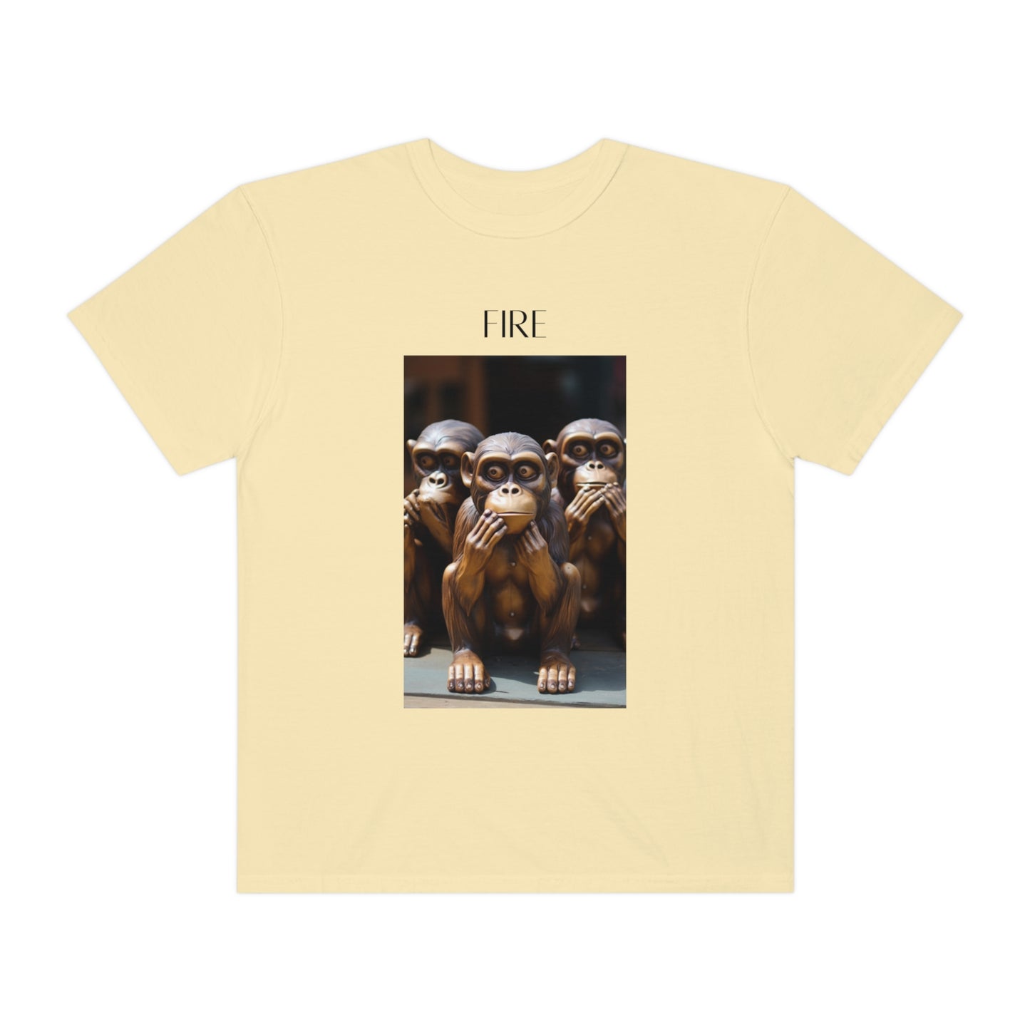 Speak No Evil Monkey Unisex Garment-Dyed T-shirt