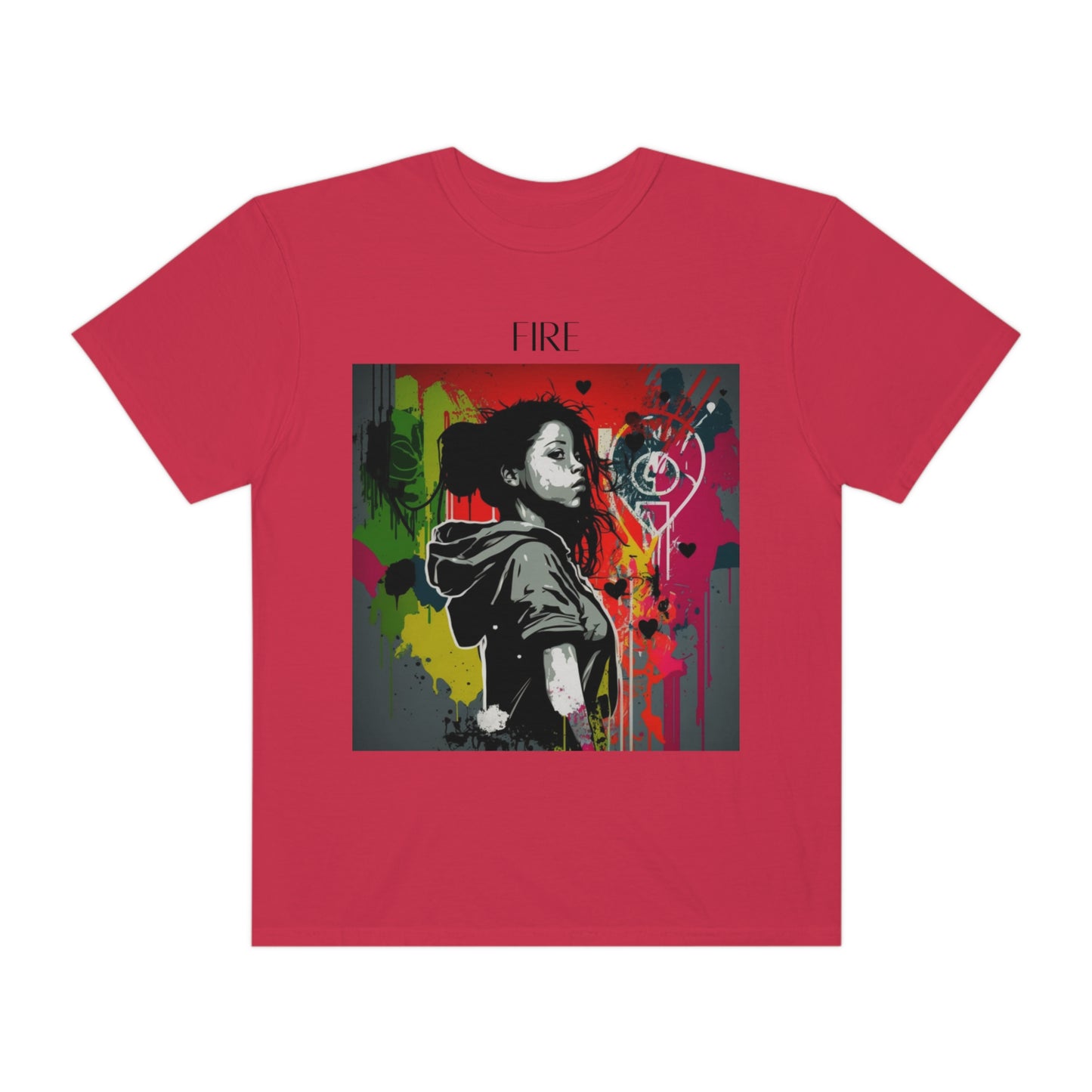 Graffitti Girl Unisex Garment-Dyed T-shirt