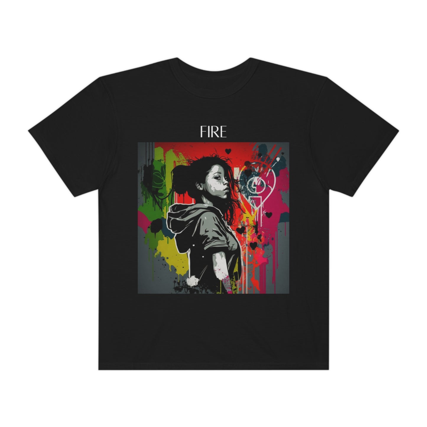 Graffitti Girl Unisex Garment-Dyed T-shirt