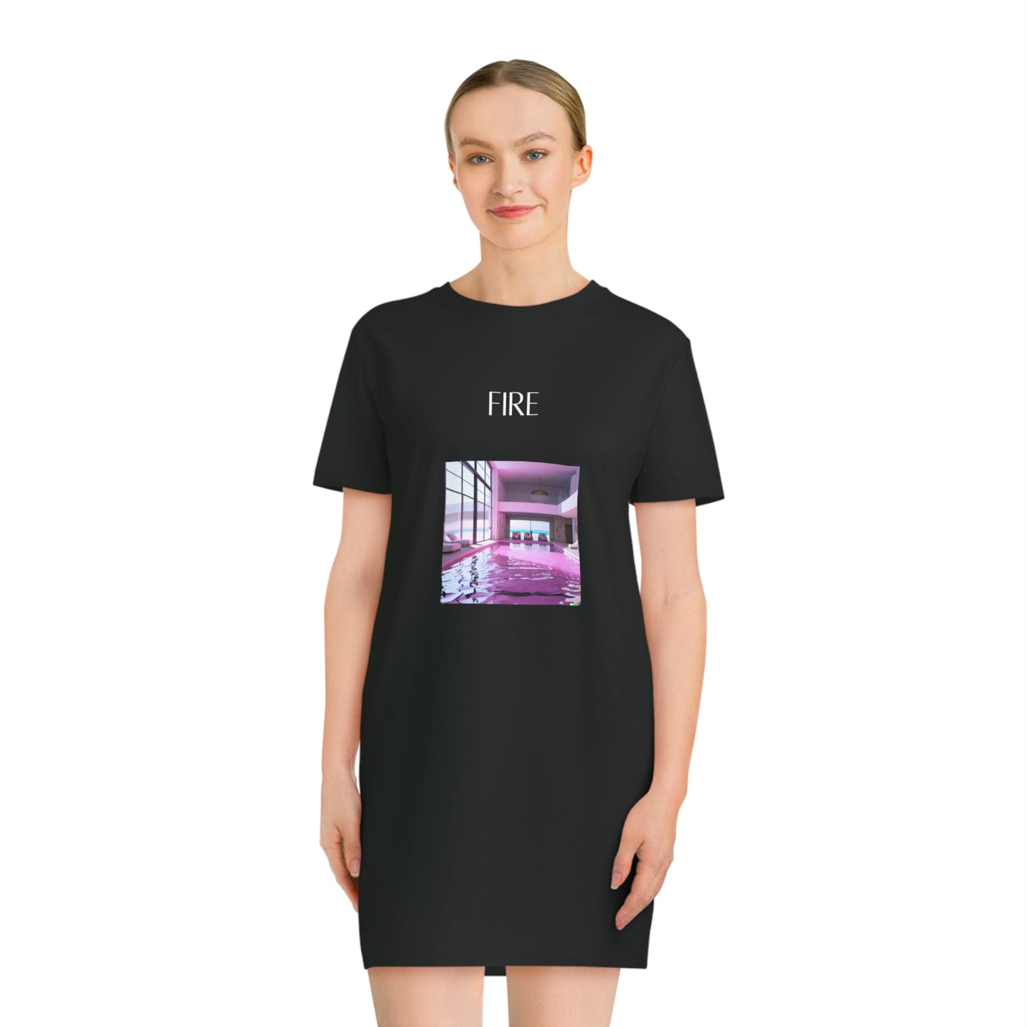 Pink Room Fire Spinner T-Shirt Dress