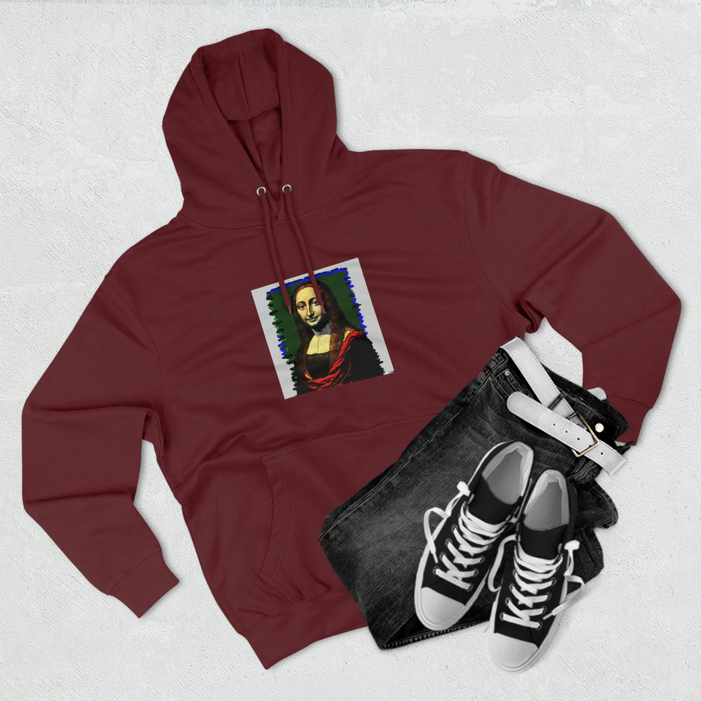 Mona Lisa Premium Pullover Hoodie