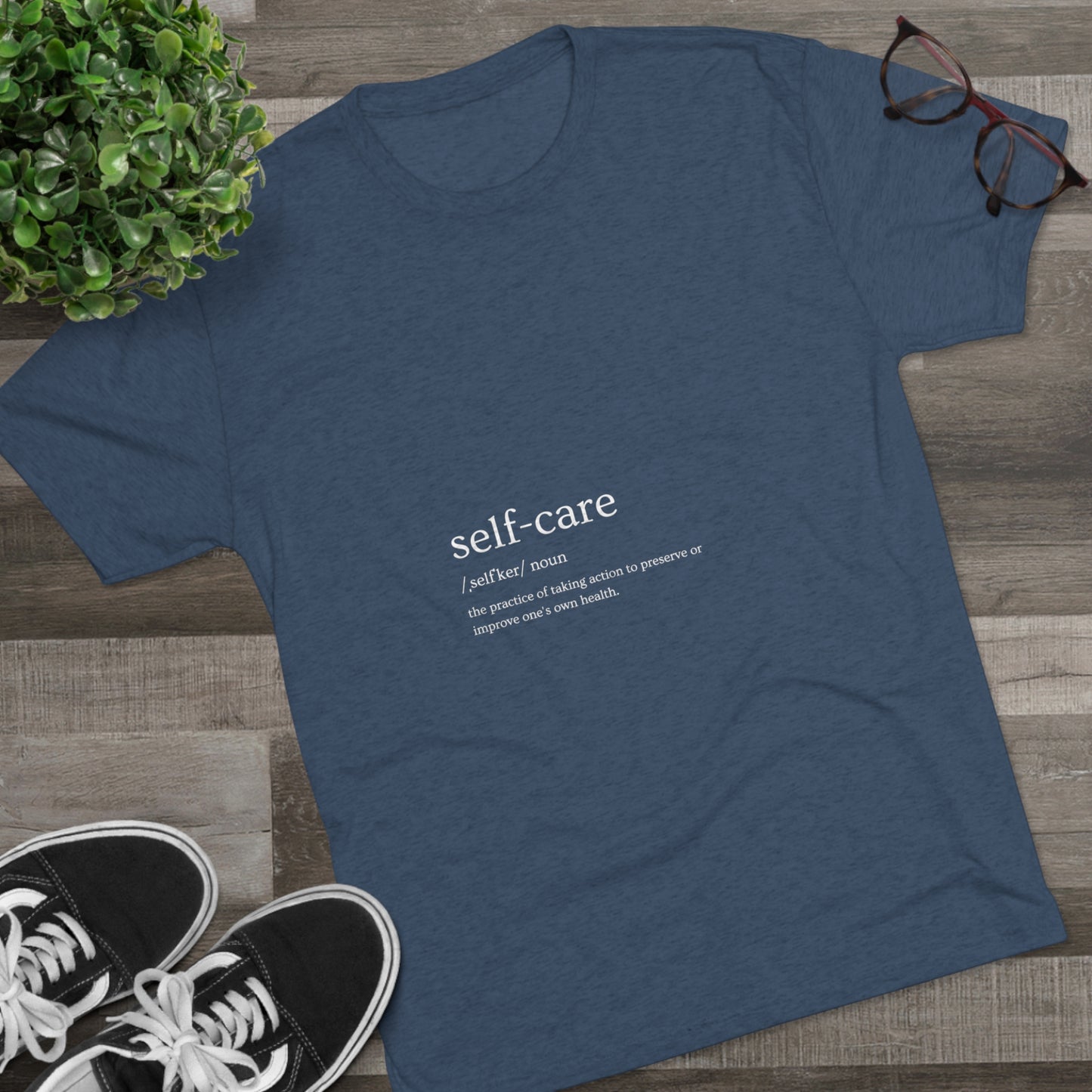 Unisex Tri-Blend Crew Tee "Self Care"