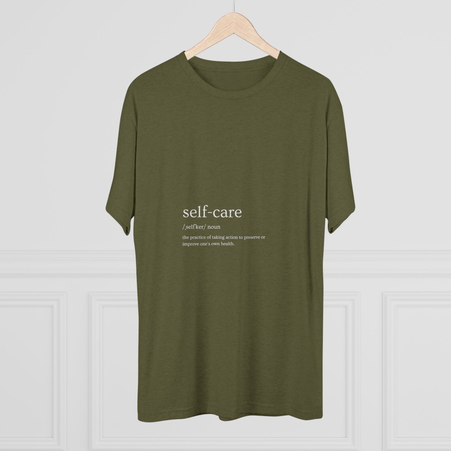 Unisex Tri-Blend Crew Tee "Self Care"