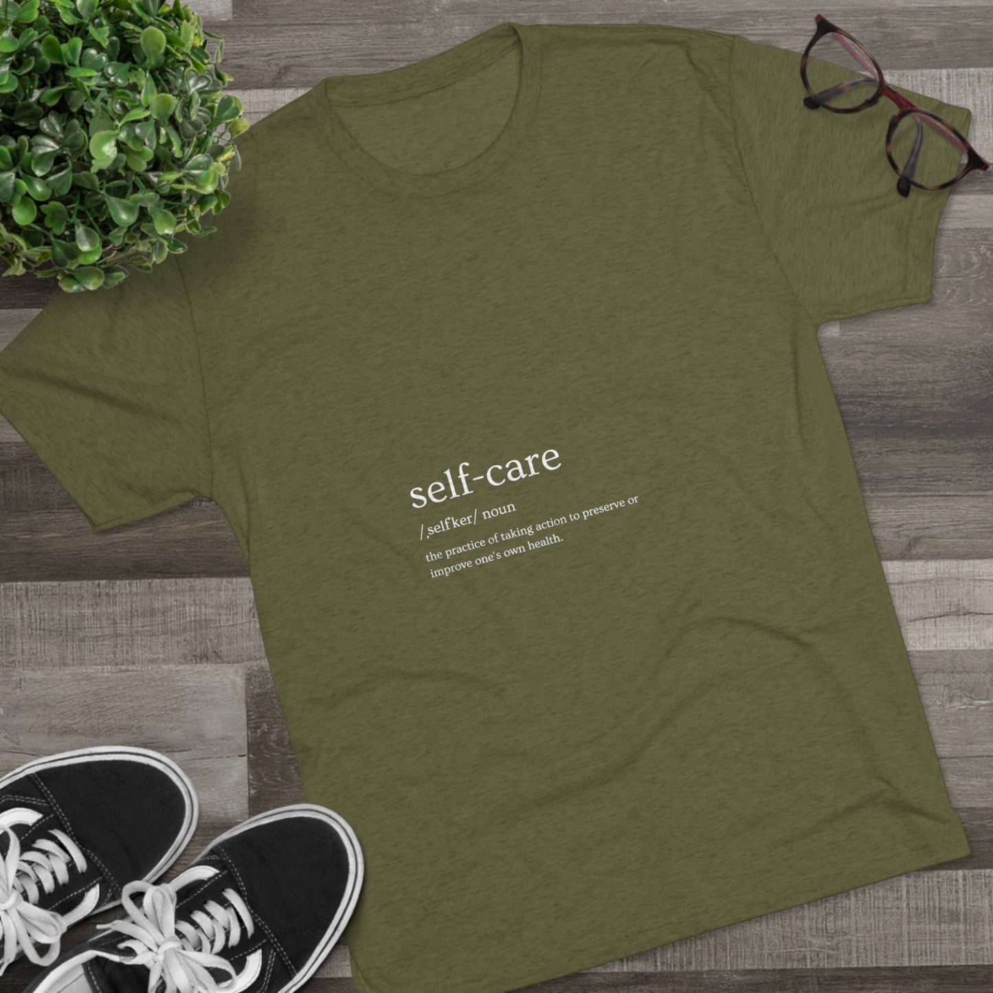 Unisex Tri-Blend Crew Tee "Self Care"