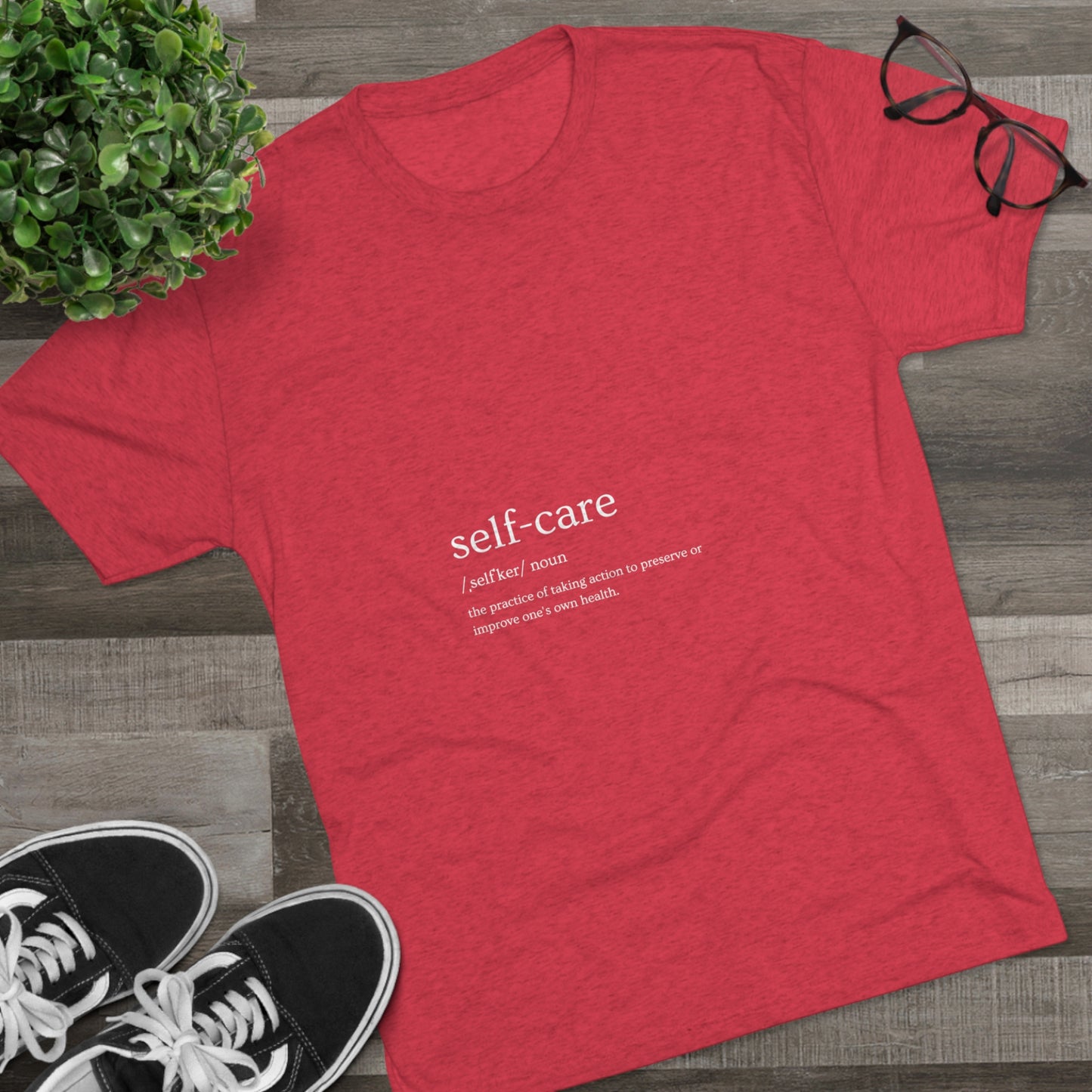 Unisex Tri-Blend Crew Tee "Self Care"