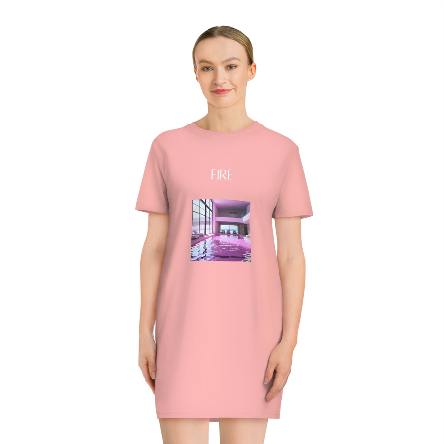 Pink Room Fire Spinner T-Shirt Dress