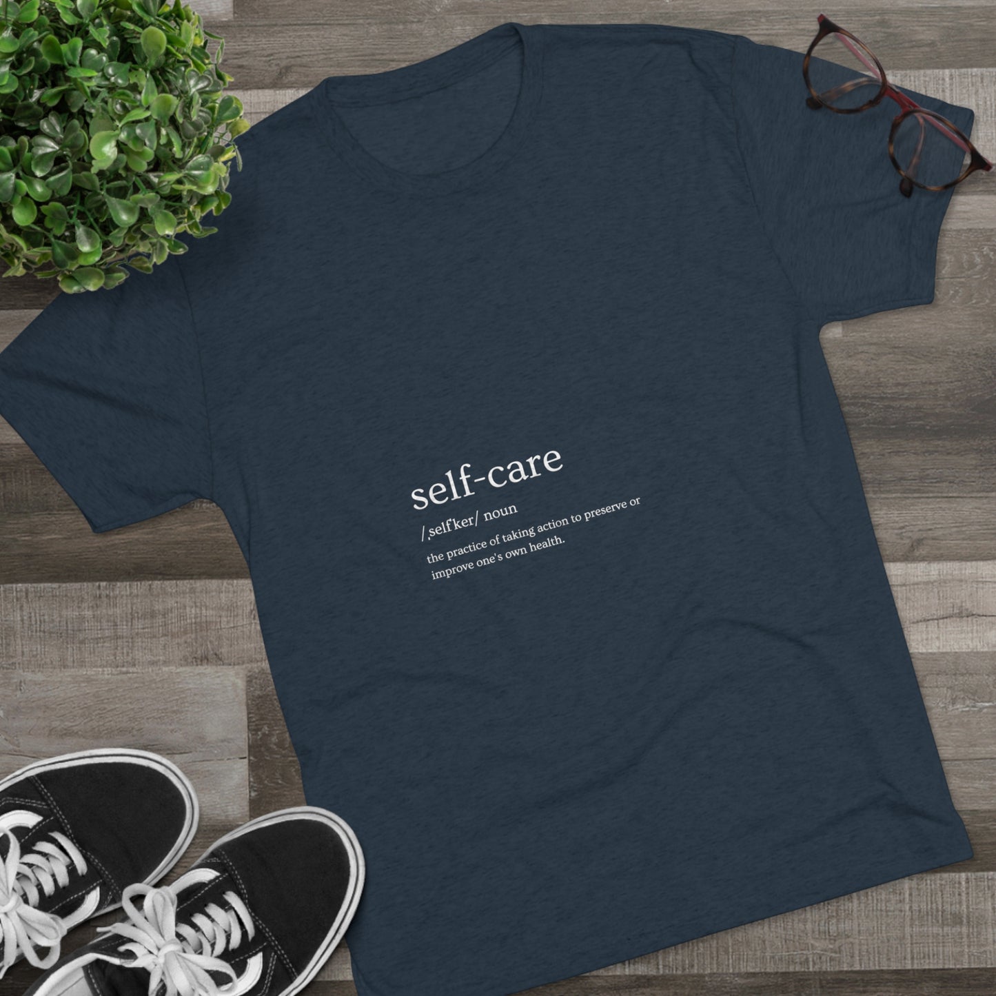 Unisex Tri-Blend Crew Tee "Self Care"