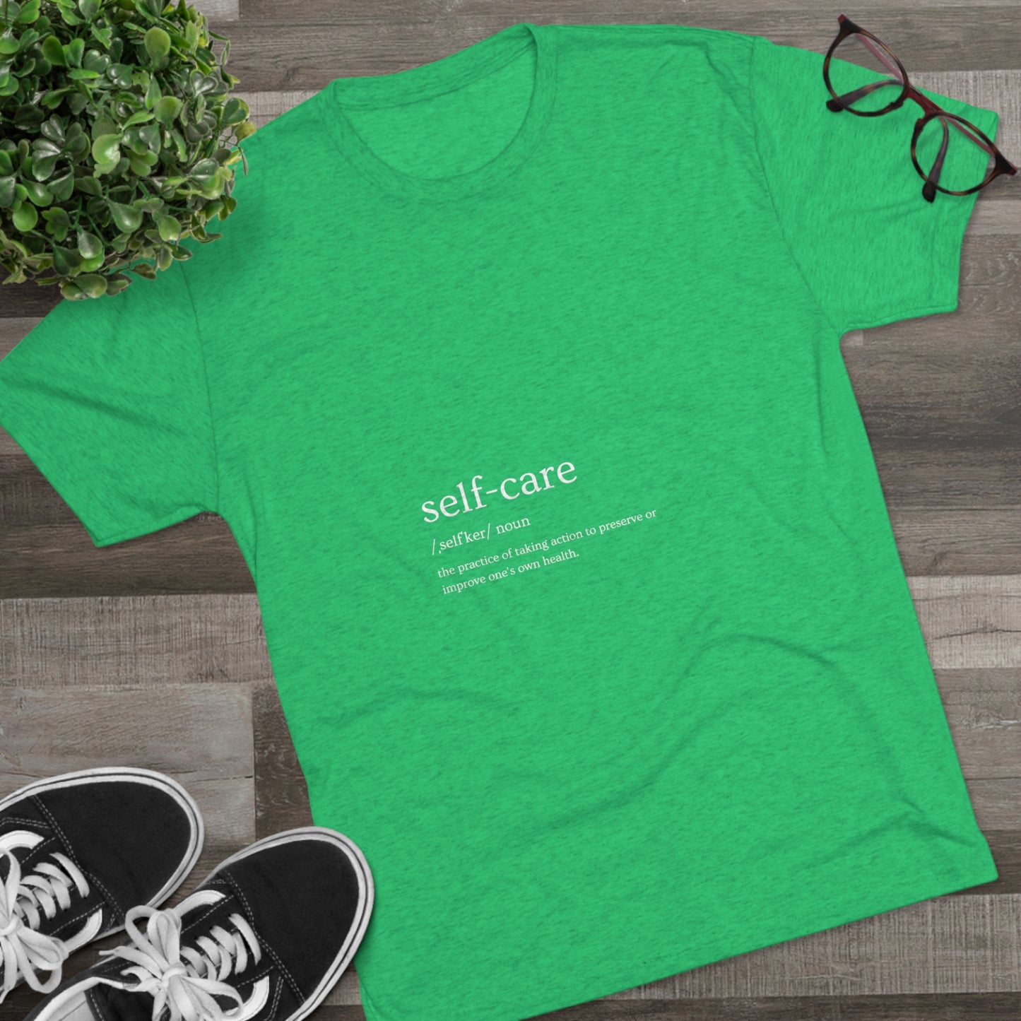 Unisex Tri-Blend Crew Tee "Self Care"