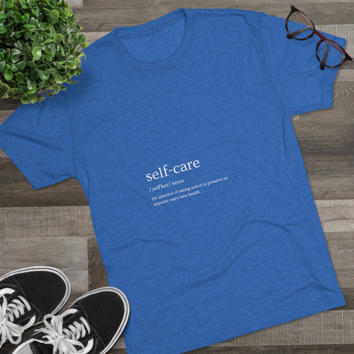 Unisex Tri-Blend Crew Tee "Self Care"